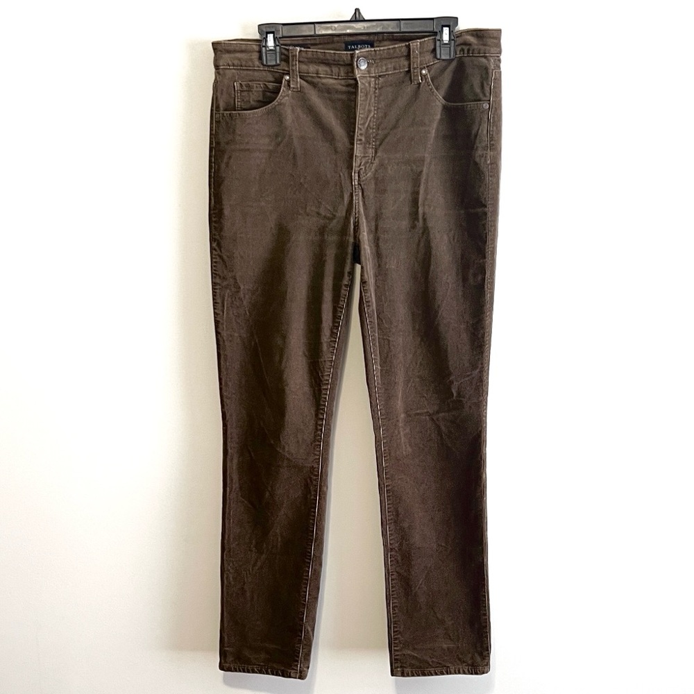 Talbots Stretch Corduroy High-Waist Straight Leg Pants